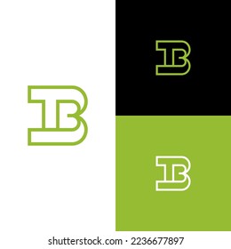 Logo de la carta inicial de la TB, monograma mínimo