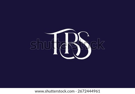 Initial TBS letter logo design. Elegant Monogram Logo Design with Decorative Elements and Typography