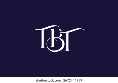 Initial TBT letter logo design. Elegant Monogram Logo Design with Decorative Elements and Typography