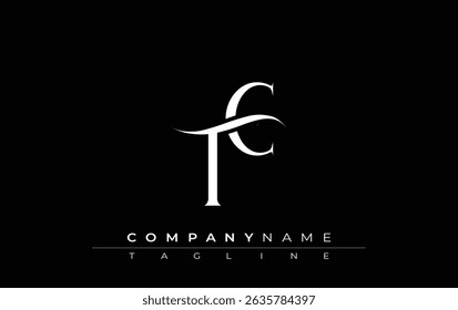 Initial TC Logo Design Vector. Elegant Monogram Logo Design with Decorative Elements and Typography