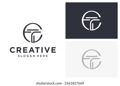 initial tc vector modern logo