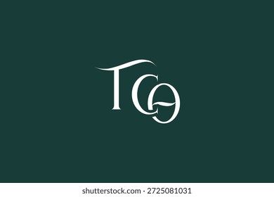 Diseño inicial del logotipo de la carta creativa de TCO. Diseño elegante del logotipo del monograma con los Elementos decorativos y la tipografía