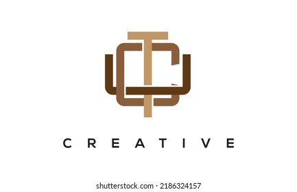 Anfangsbuchstaben Monogram Logo von TCU. Creative Modern TCU Letters Symbol Vektorgrafik.