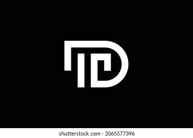 Initial TD DT modern monogram and elegant logo design, Professional Letters Vector Icon Logo on black background.