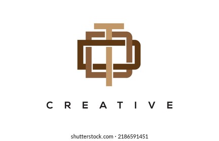 initial TDD, DDT letters Monogram Logo. Creative Modern TDD, DDT Letters icon vector Illustration.