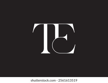 Initial TE Logo Design Vector
