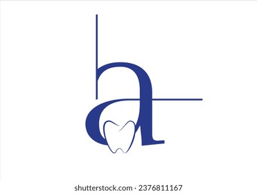 Initial A Teeth Logo, Modern, unique, simple and techie letter mark tooth logo for dentist, orthodontics and toothpaste brand. Conveys sleek, cool, stylish and professional services.