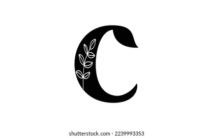 Ursprüngliche Vorlage, Letter Feminine Logos mit organischen Pflanzenelementen.