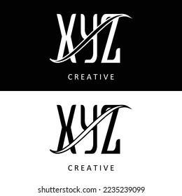 Plantilla inicial, Logos de lujo de carta . adecuado para logotipos de empresas, restaurantes, tiendas en línea, etc