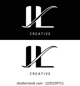 Initial template, Letter Luxury Logos . suitable for company logos, restaurants, online shops, etc