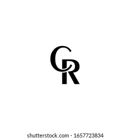 Initial Text Cr Letter Logo Design Stock Vector (Royalty Free ...