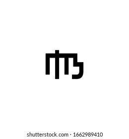 Initial text MB M B Letter Logo design template vector. Illustration of letter M B MB Logotype. MB Logo