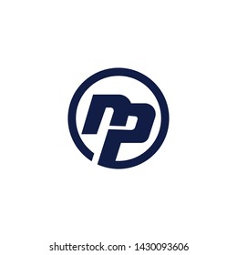 Initial text Np, Creative for business template icon