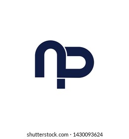 Initial text Np, Creative for business template icon