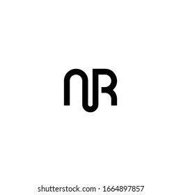 Initial text NR N R Letter Logo design vector. Illustration of Letter NR N R Logotype template element