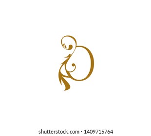 Initial Text O letter luxury flourishes ornament logo