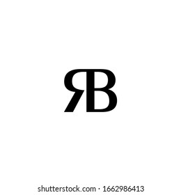 Initial Text RB R B Letter Logo design vector. Illustration of RB R B Letter logotype template element