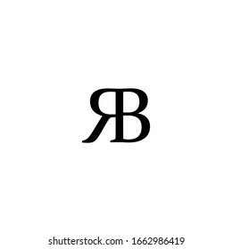 Initial Text RB R B Letter Logo design vector. Illustration of RB R B Letter logotype template element