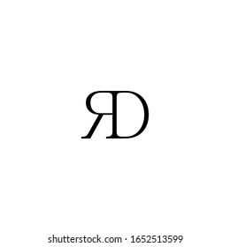 Initial text RD DR Typography Letter Logo Vector. Illustration of Letter RD DR Template Logotype