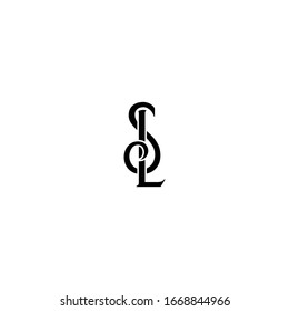 Initial Text SL S L LS Letter Logo design vector. Illustration of SL LS S L Letter Logotype template element