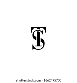 Initial text ST TS S T Letter logo design vector. Illustration of Letter ST TS S T Logotype