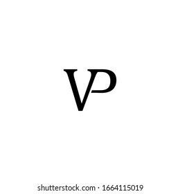 Initial text VP V P Letter logo design vector. Illustration of letter vp logotype