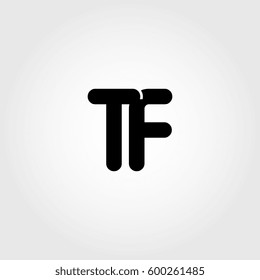 initial tf black business logo