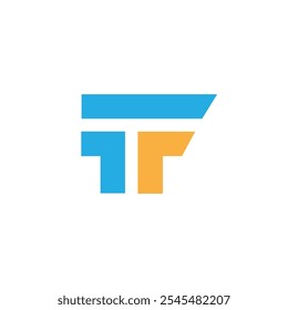 initial tf letter logo design vector template, tf logo vector, initial ft letter design, tf logo vector for business and monogram.TF logo Design Template Vector Graphic