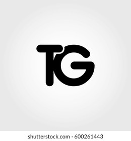 initial tg black business logo