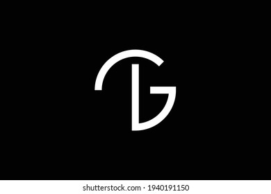 Initial TG GT modern monogram and elegant logo design, Professional Letters Vector Icon Logo on black background.