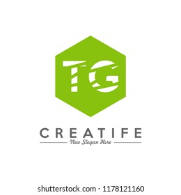 Initial TG logo concepts template vector
