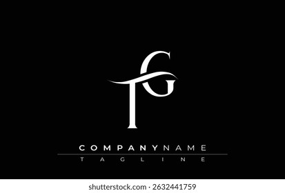 Initial TG Logo Design Vector. Elegant Monogram Logo Design with Decorative Elements and Typography