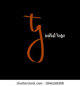 Ursprüngliche Tg-Logo-Handschrift, Vektorgrafik