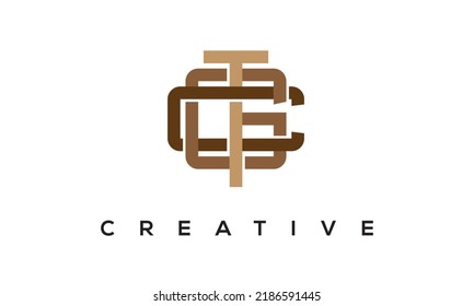 TGC inicial, letras CGT Logotipo Monograma. Creativo TGC moderno, CGT Letters icono vectores Ilustración.