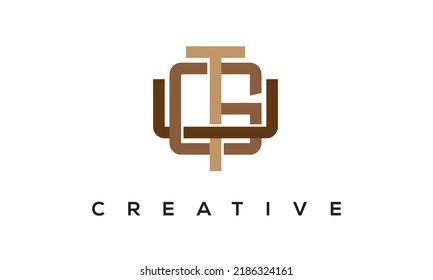 initial TGU letters Monogram Logo. Creative Modern TGU Letters icon vector Illustration.