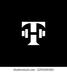 Initial TH and GYM logo vector