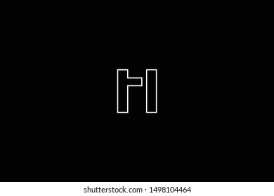 Initial TH HT Letter Logo Design Vector Template. Creative and Minimal Alphabet T H Letters icon Illustration.