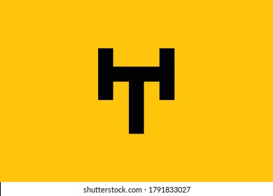 Initial TH HT modern monogram and elegant logo design, Professional Letters Vector Icon Logo on background.