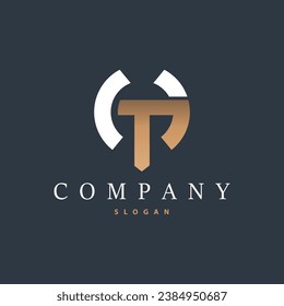 Logo de la carta inicial TH, plantilla de vectores con logotipo de tipo HT minimalista moderno y de lujo