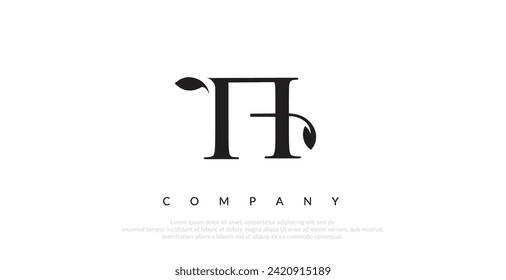 Initial TH Logo Design Vector 