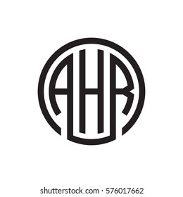 initial three letter logo circle black