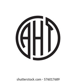 initial three letter logo circle black