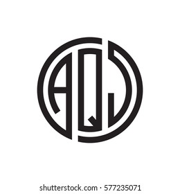 initial three letter logo circle black