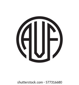 initial three letter logo circle black