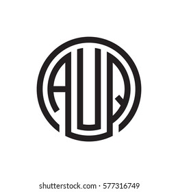 initial three letter logo circle black
