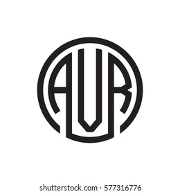 initial three letter logo circle black