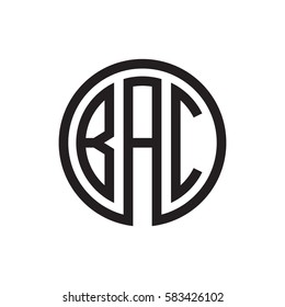 initial three letter logo circle black