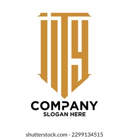 initial three letter shape logo vector I I T Y