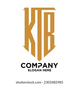 initial three letter shape logo vector K T B