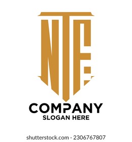 initial three letter shape logo vector N T F